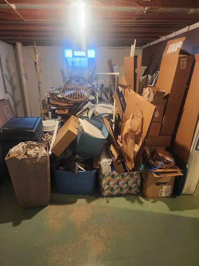 Roll-off dumpster container at job site for Yard Waste Dumpster Rental in Athens